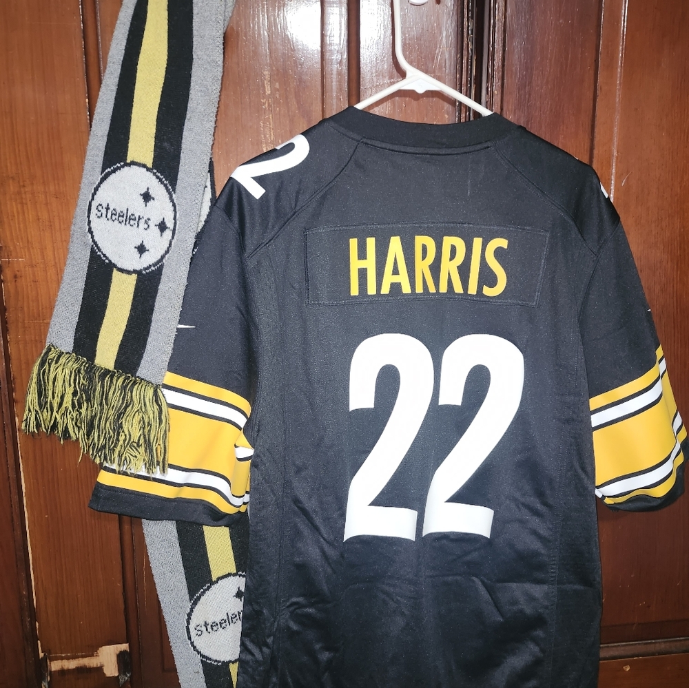 Brand New Pittsburg Steelers NFL Black and Yellow On-Field Jersey Scarf Set - Picture 2 of 4